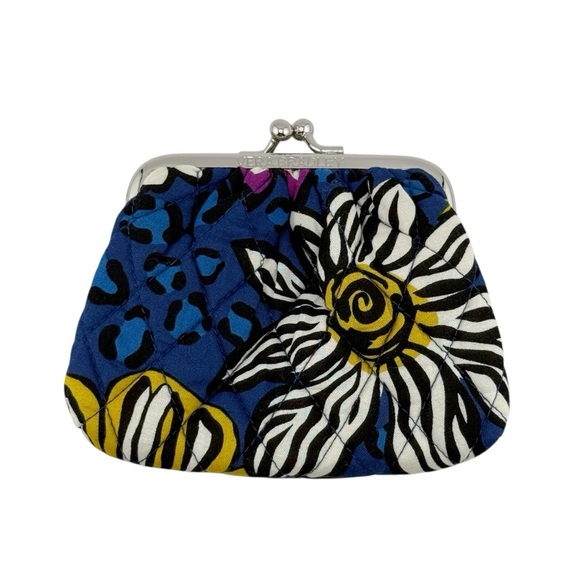Vera Bradley Handbags - Vera Bradley Blue Floral kiss coin purse painted paisley exact
